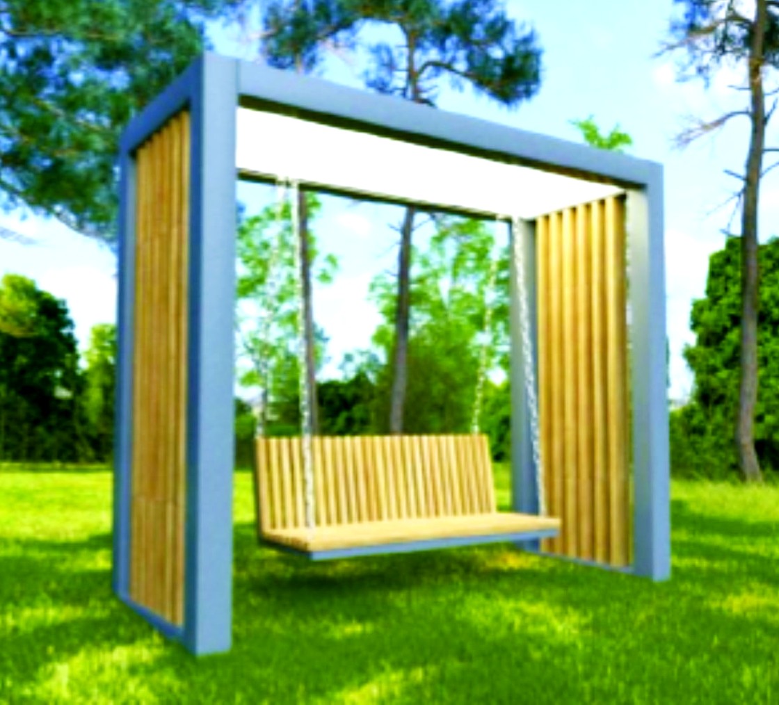 13986 ПРАГА Glow 1 c подсветкой, диван-качели парковые LAB.Space  - Вид №2