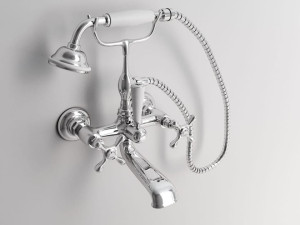 Настенный смеситель для ванны с 2 отверстиями и переключателем