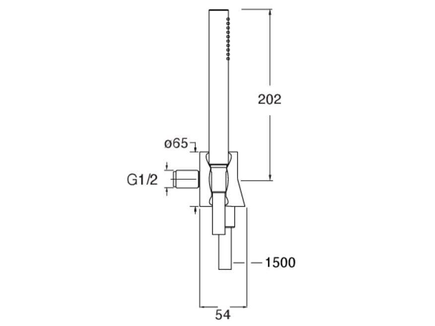 Настенный ручной душ с держателем CRISTINA Rubinetterie складка ARCH-00048955 - Вид №2