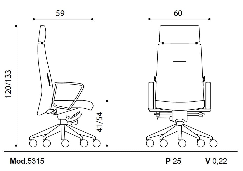 Кожаное вращающееся офисное кресло с подголовником Ares Line Trendy ARCH-00054457 - Вид №6