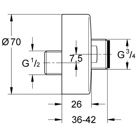 Эксцентрик s-образный GROHE 12662000 Spare Parts - Вид №1