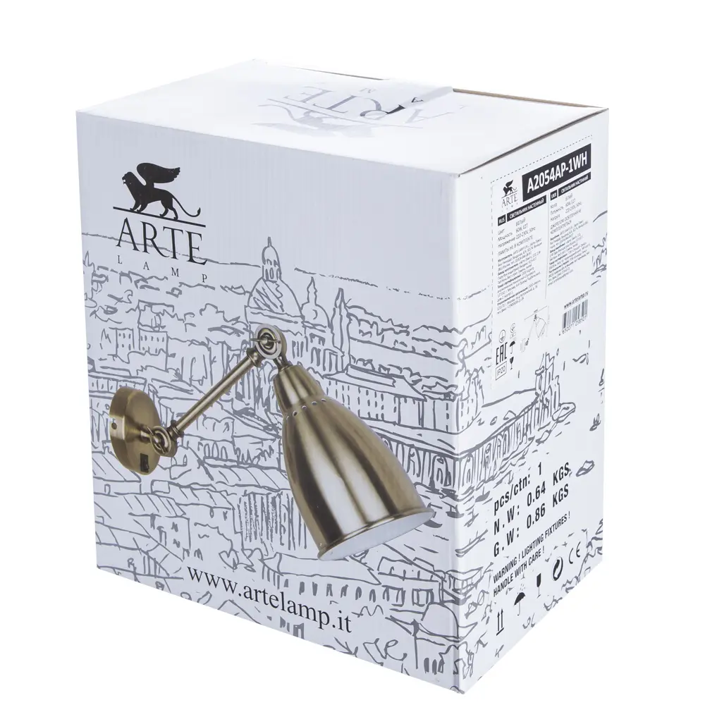 Бра Braccio 1xE27x60 Вт цвет белый матовый Arte Lamp STLM-2184411 - Вид №7