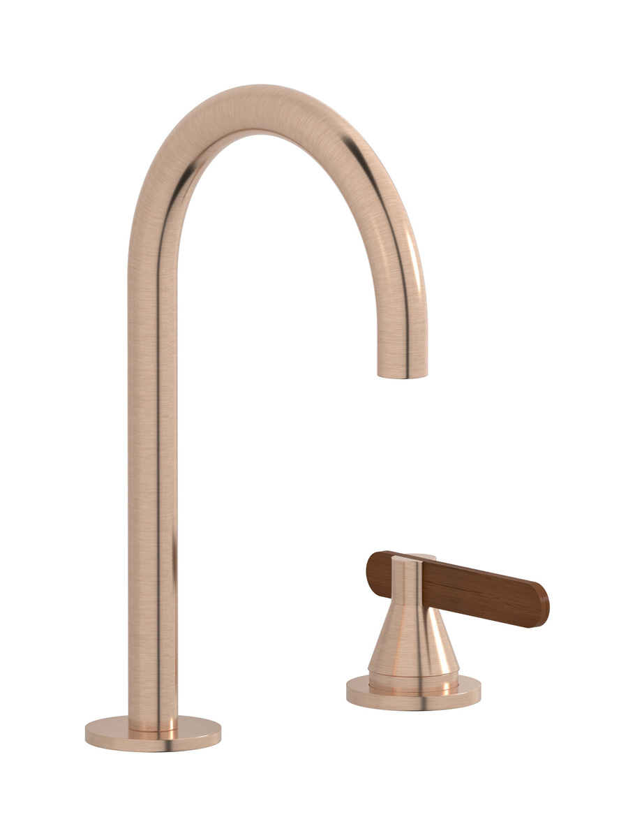 Смеситель для раковины на 2 отверстия WE ARE IB oh299ss Brushed Rose Gold Soho