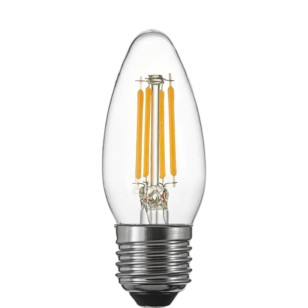 Лампа светодиодная Osram В E27 220/240 В 4 Вт свеча 470 лм теплый белый свет 85306937 STLM-2096024  - Вид №1