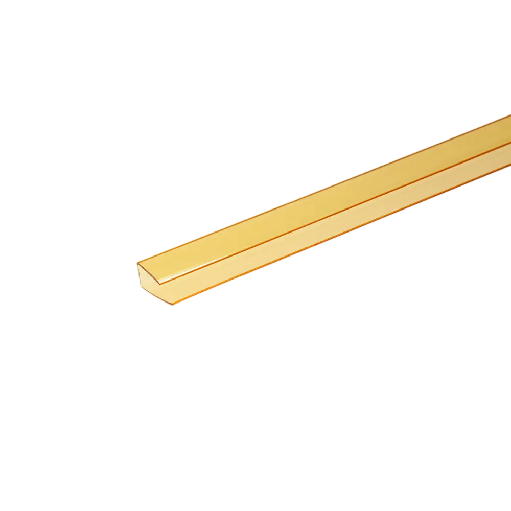 Профиль торцевой для поликарбоната Колибри 4 мм 2.1 м желтый Santreyd STLM-2185848