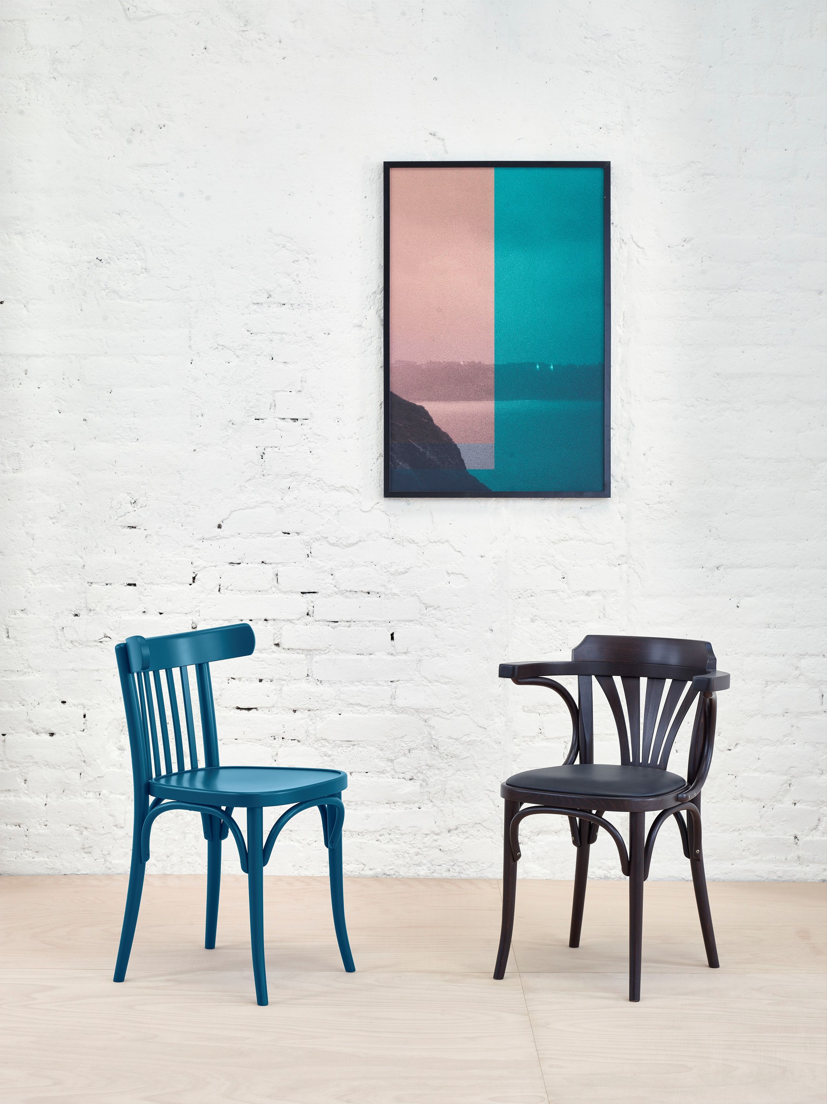 Деревянный стул с мягким сиденьем TON N° 24 ARCH-00091606 - Вид №3