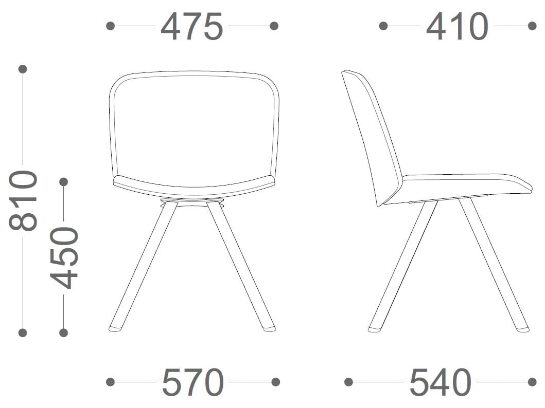 Стул на насесте с мягкой тканью VAGHI Free Soft ARCH-00033680 - Вид №6
