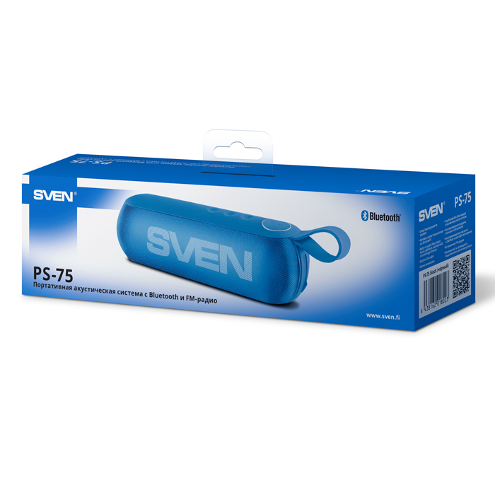 SV-018085 Ас ps -75, синий (6 вт, bluetooth, fm, usb, microsd, 1200ма*ч) Sven Santreyd  - Вид №8
