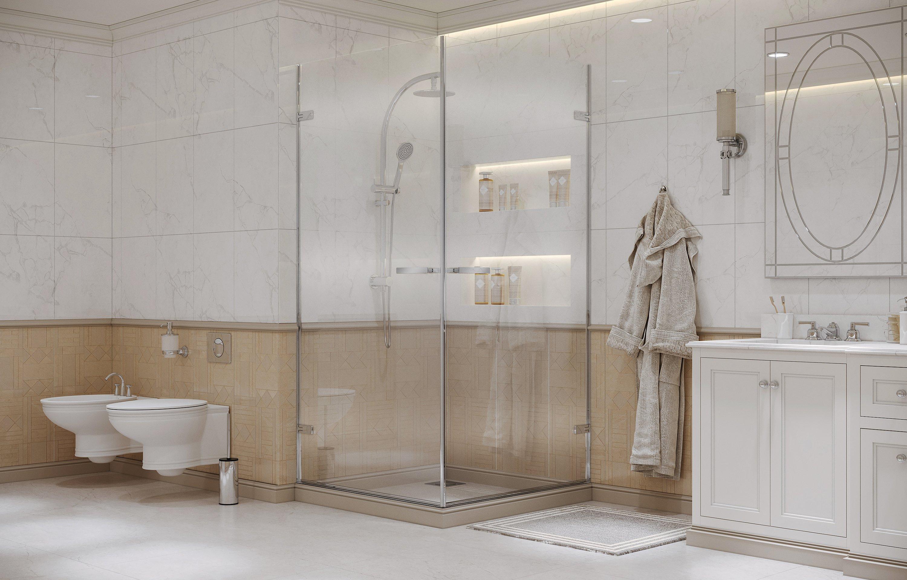 Душевое ограждение Ambassador Abner 10011106 (1000x1000x2000), 1 место  - Вид №1