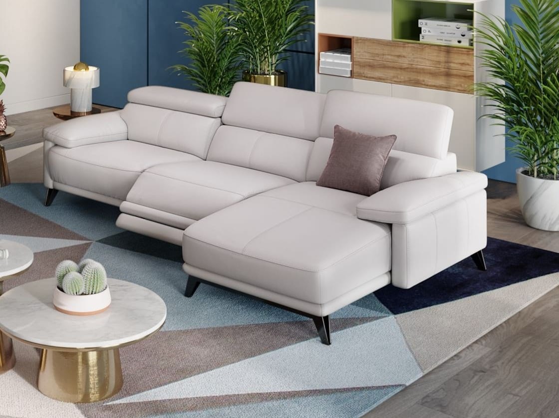 Кожаный диван с полуостровом Sofanella Celano ARCH-00027889 - Вид №3