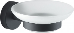 2311(14) Gedy G-Eros, настенная стеклянная мыльница, цвет черный матовый