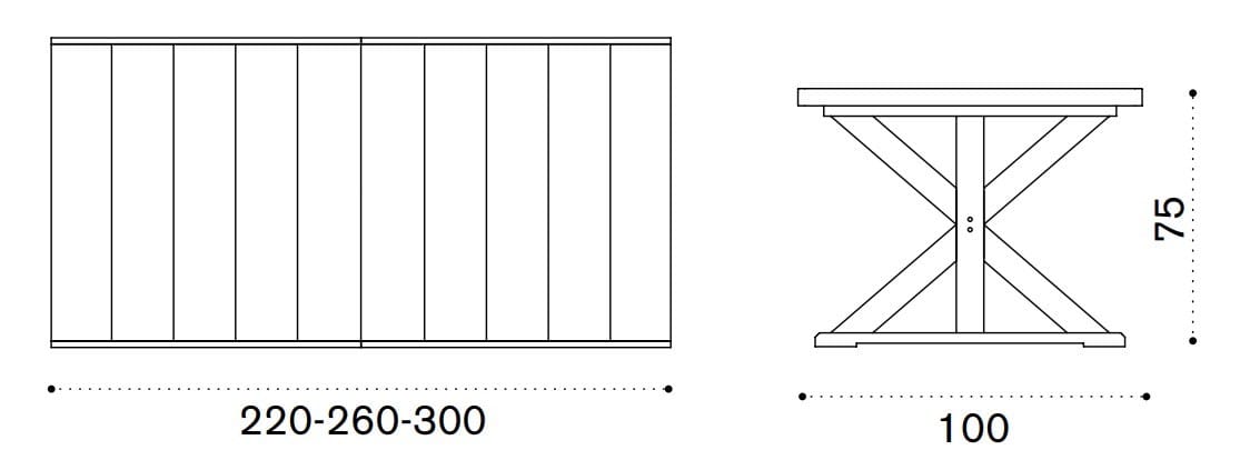 Прямоугольный садовый стол из тикового дерева Ethimo ARCH-00092594 - Вид №6