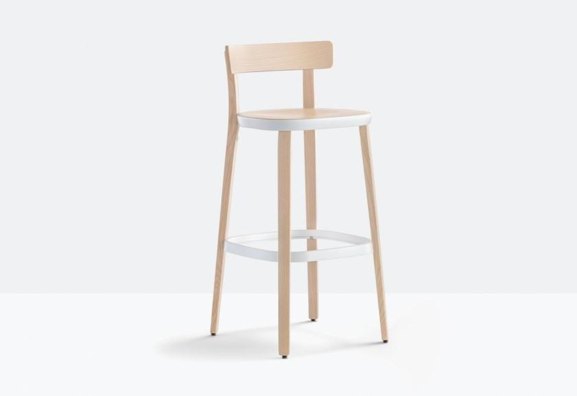 Pedrali Высокий табурет из ясеня со спинкой Folk 2936 - Вид №5