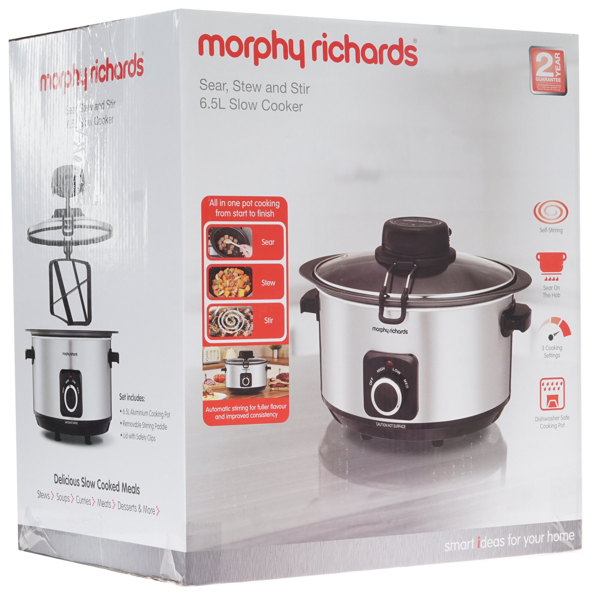 8167738 Медленноварка Morphy Richards 461010 серебристый STDN-0120600 - Вид №7