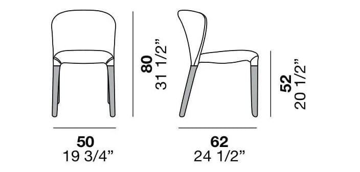 Штабелируемый стул с кожаной обивкой Alf DaFrè KAROL WOOD ARCH-00041143 - Вид №2