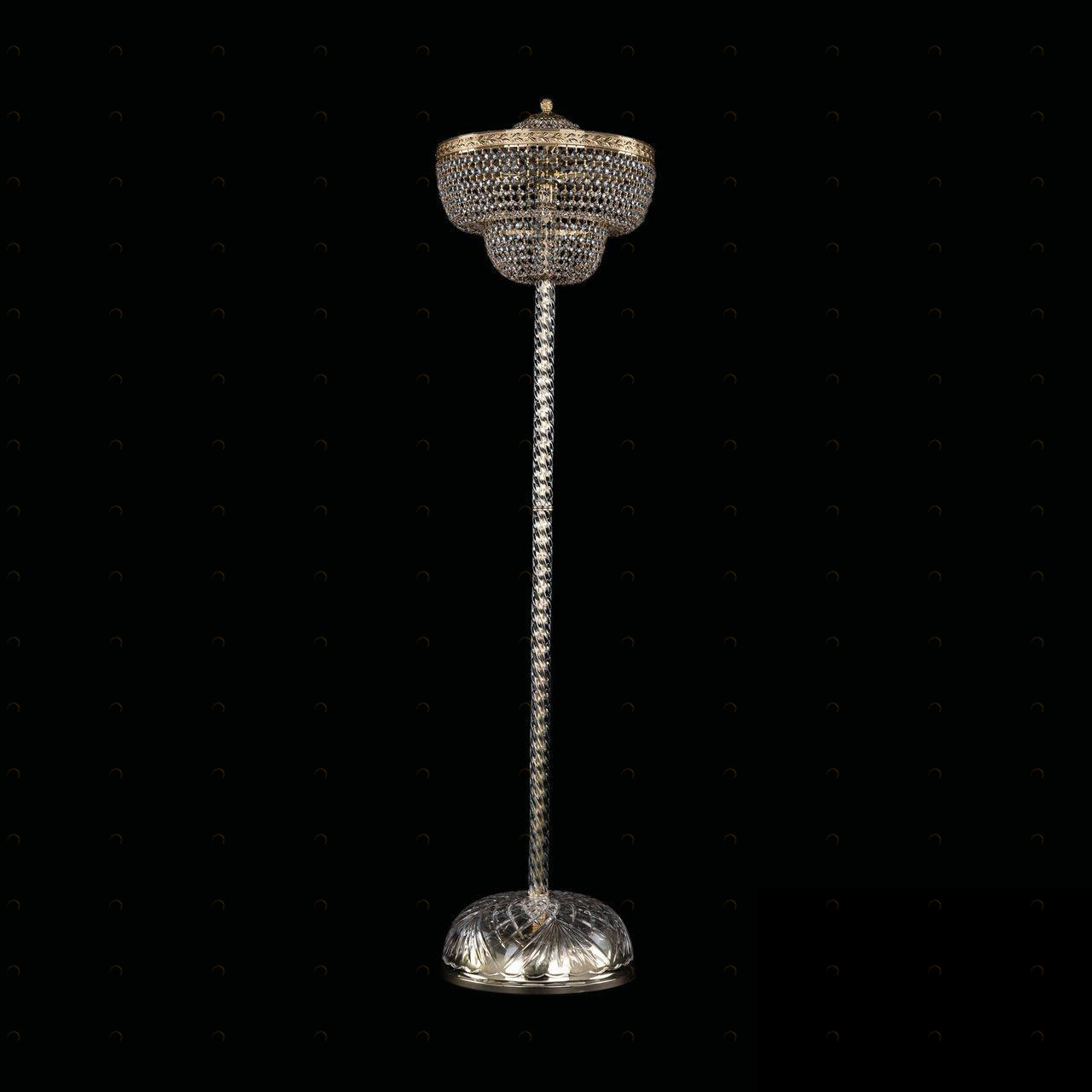 Торшер хрустальный на 4 лампы 138х35 см прозрачно-золотой Bohemia Ivele 19091T4/35IV-138 G BOHEMIA IVELE ЭЛИТНЫЕ 00-3889514 Золото;прозрачный 