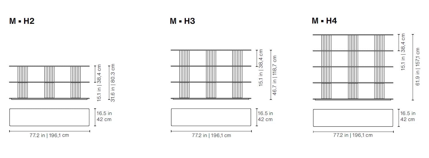 Стальная двухсторонняя Книжная полка RS Barcelona PLEC SHELVING M ARCH-00055479 - Вид №4