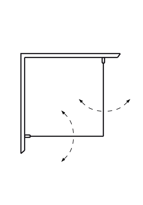 1450431 Igloo Pro Corner Двойное Прозрачное Стекло 70X80 Hafa Прозрачный  - Вид №2