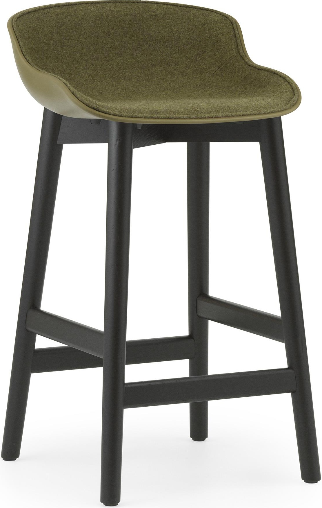 605153 Барный стул 65 см Передняя обивка Black Oak Olive / Main Line Flax Normann Copenhagen Hyg 