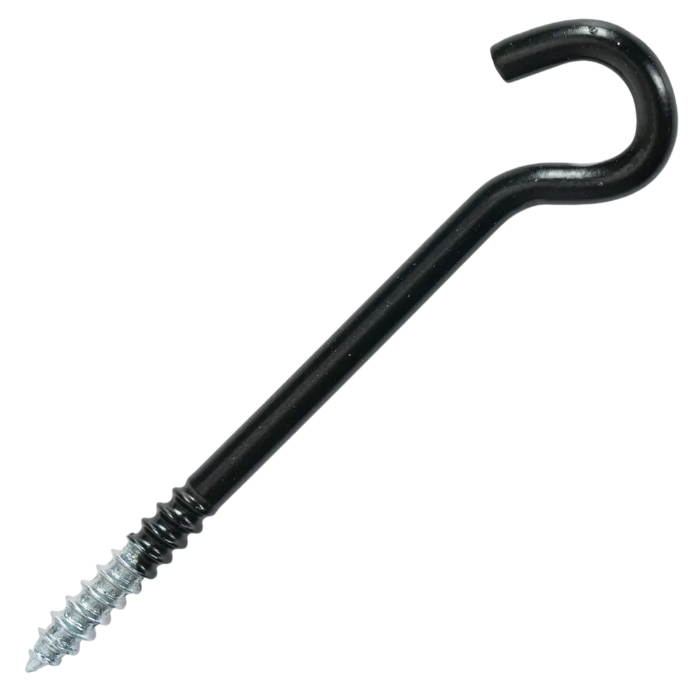 Шуруп-крюк 6x80 мм сталь RAL9005 4 шт Santreyd STLM-2091089