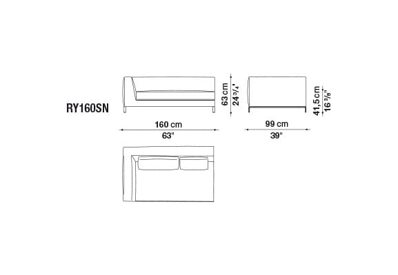 Угловой диван из ткани B&B Italia ARCH-00050600 - Вид №6