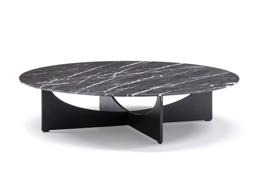 Мраморный круглый низкий журнальный столик Minotti Лидо ARCH-00089691