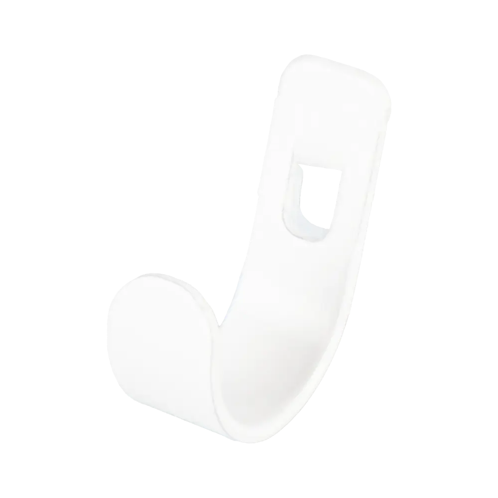 Крючок KONSENSA 1.1x2.6x3.2 см сталь цвет белый нагрузка до 30 кг STLM-2135431