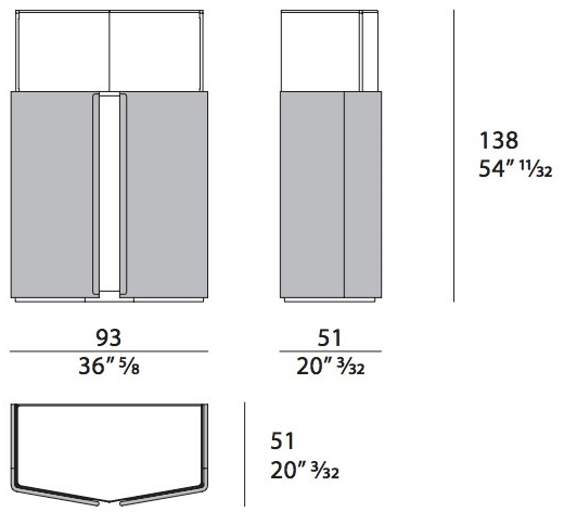 Turri Комод / шкаф-витрина обтянут кожей Zenit sun-id-1458693 - Вид №2