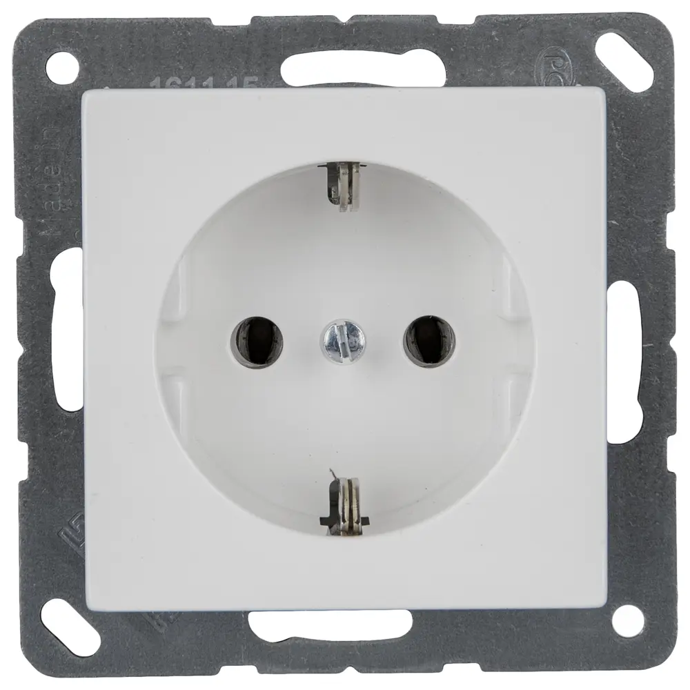 Розетка Jung EcoProfi с заземлением цвет белый STLM-2180283
