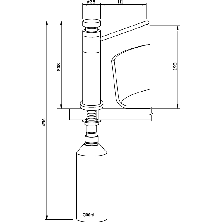 923371 Настольный дозатор мыла из нержавеющей стали WP192-3 WAGNER_EWAR A-LINE Wagner Ewar  - Вид №1