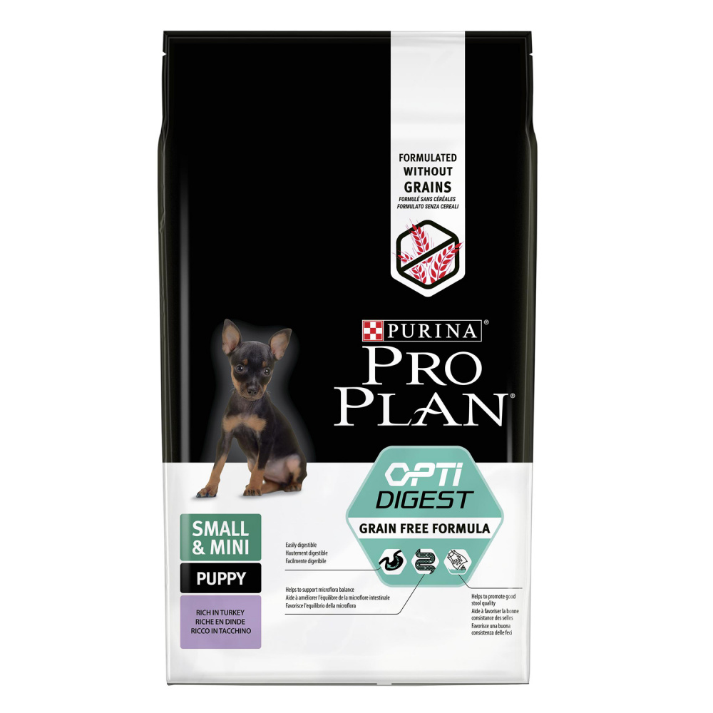 ПР0058465 Корм для щенков Беззерновой для мелких пород с чувствительным пищеварением индейка сух. 7кг Pro Plan 