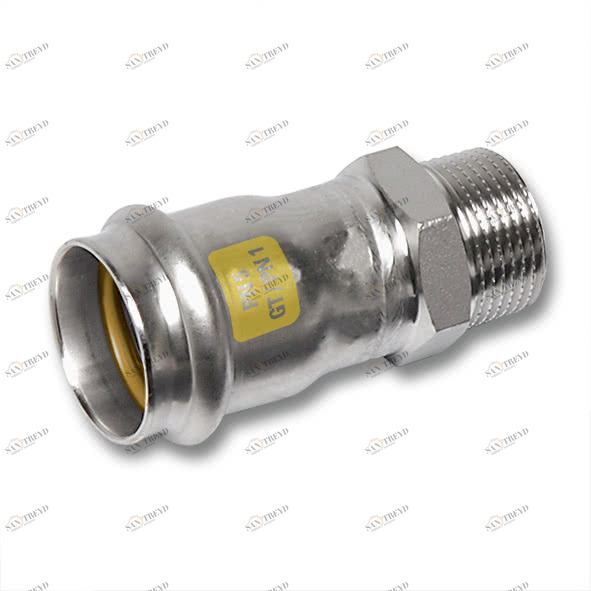 617243G221 SANHA 17243G пр.-фит. газ, нерж.сталь, ниппель переходной ВПр-НР 22x1 мм 