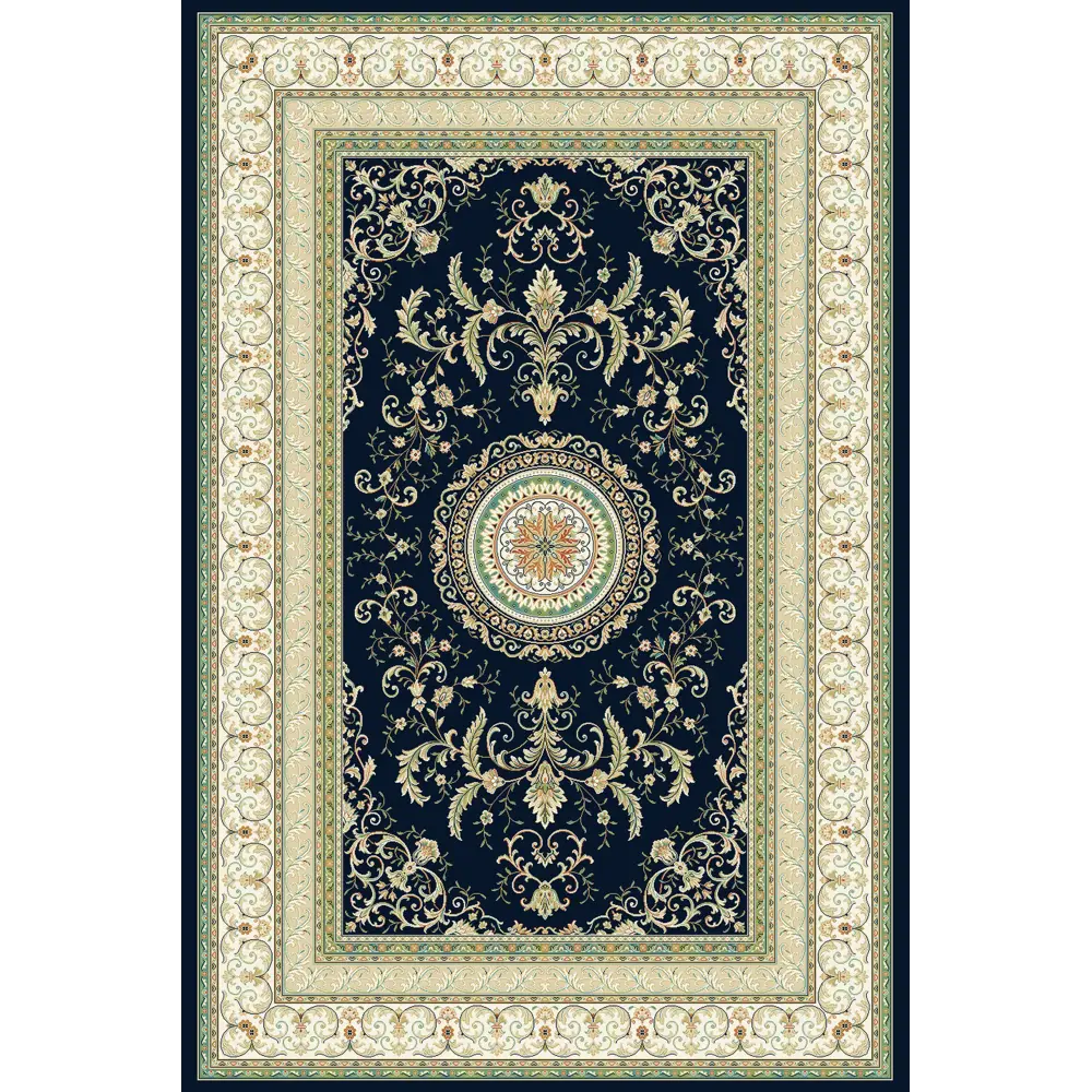 Ковер вискоза Hermitage 14377/3161 135x195 см цвет синий 85304788 STLM-2156471 RAGOLLE 