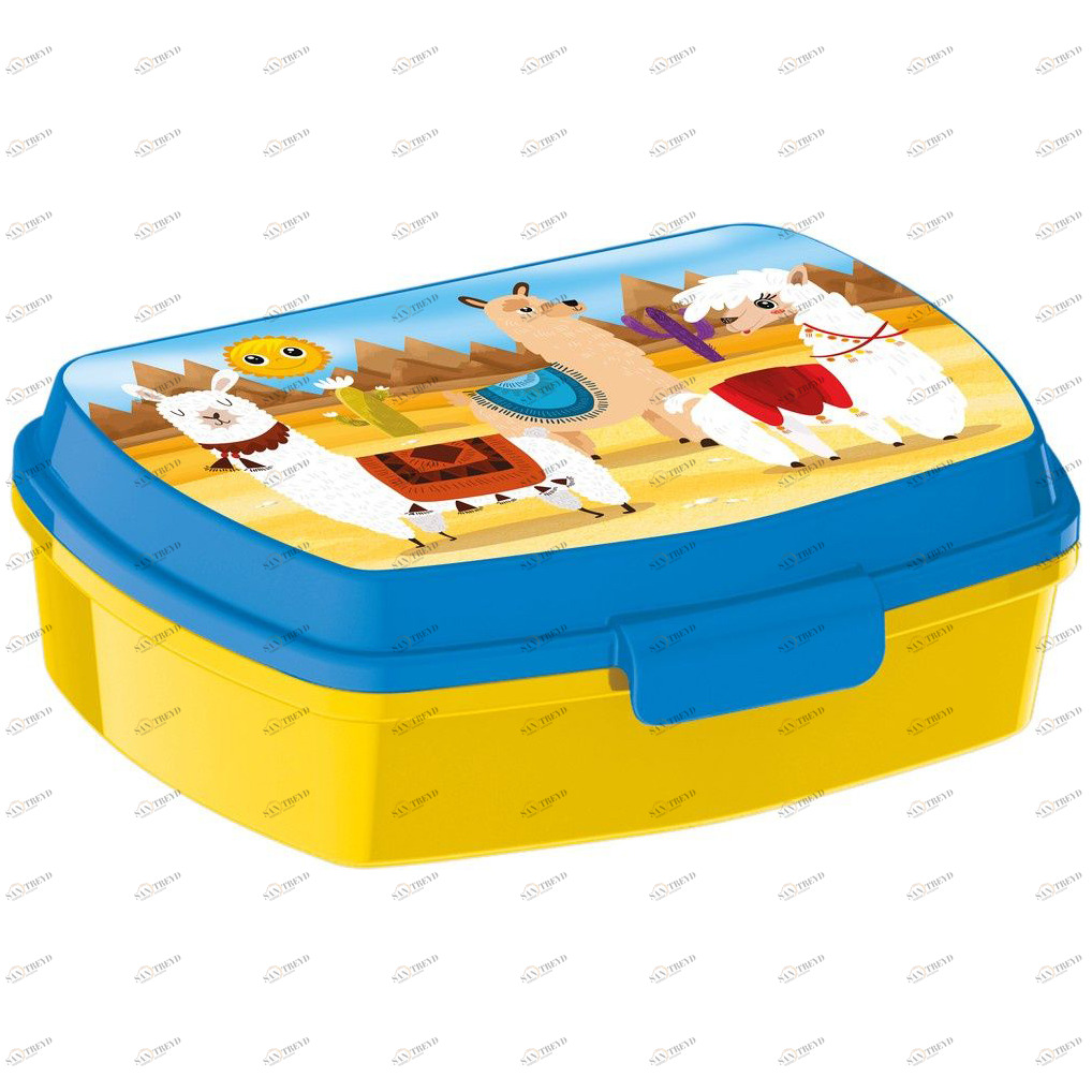 Ланч-бокс пластиковый "Ламы" ND PLAY ЛАМЫ 335825 Желтый Santreyd 