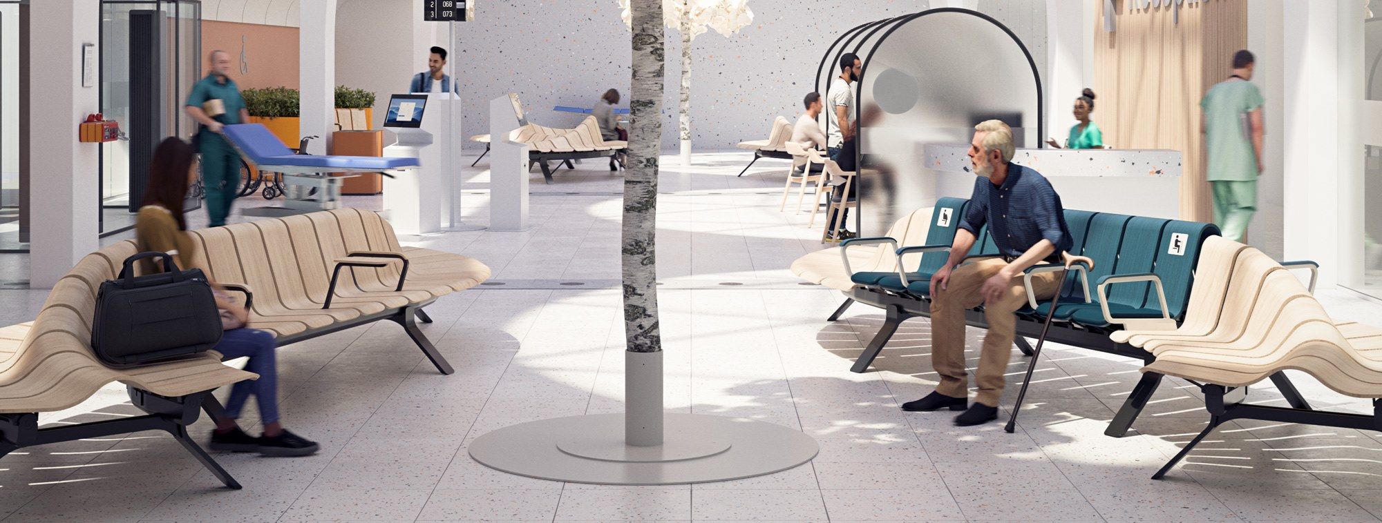 Модульная скамья для медицинских учреждений Green Furniture Concept Ascent ARCH-00118151 - Вид №12