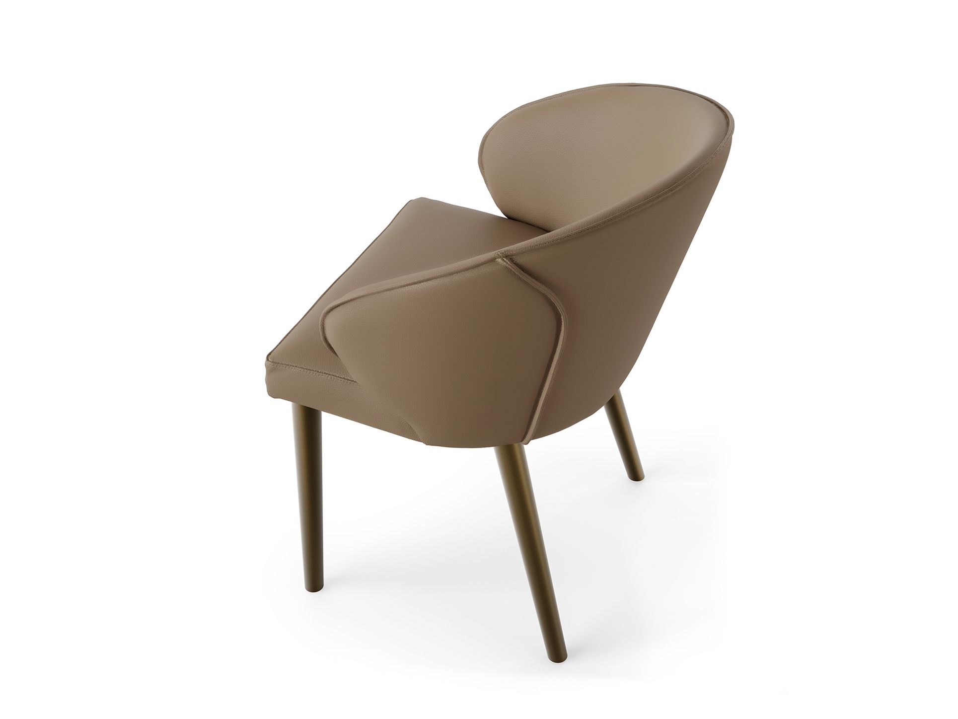 Кожаный мягкий стул с подлокотниками EFORMA Manta ARCH-00109408 - Вид №4