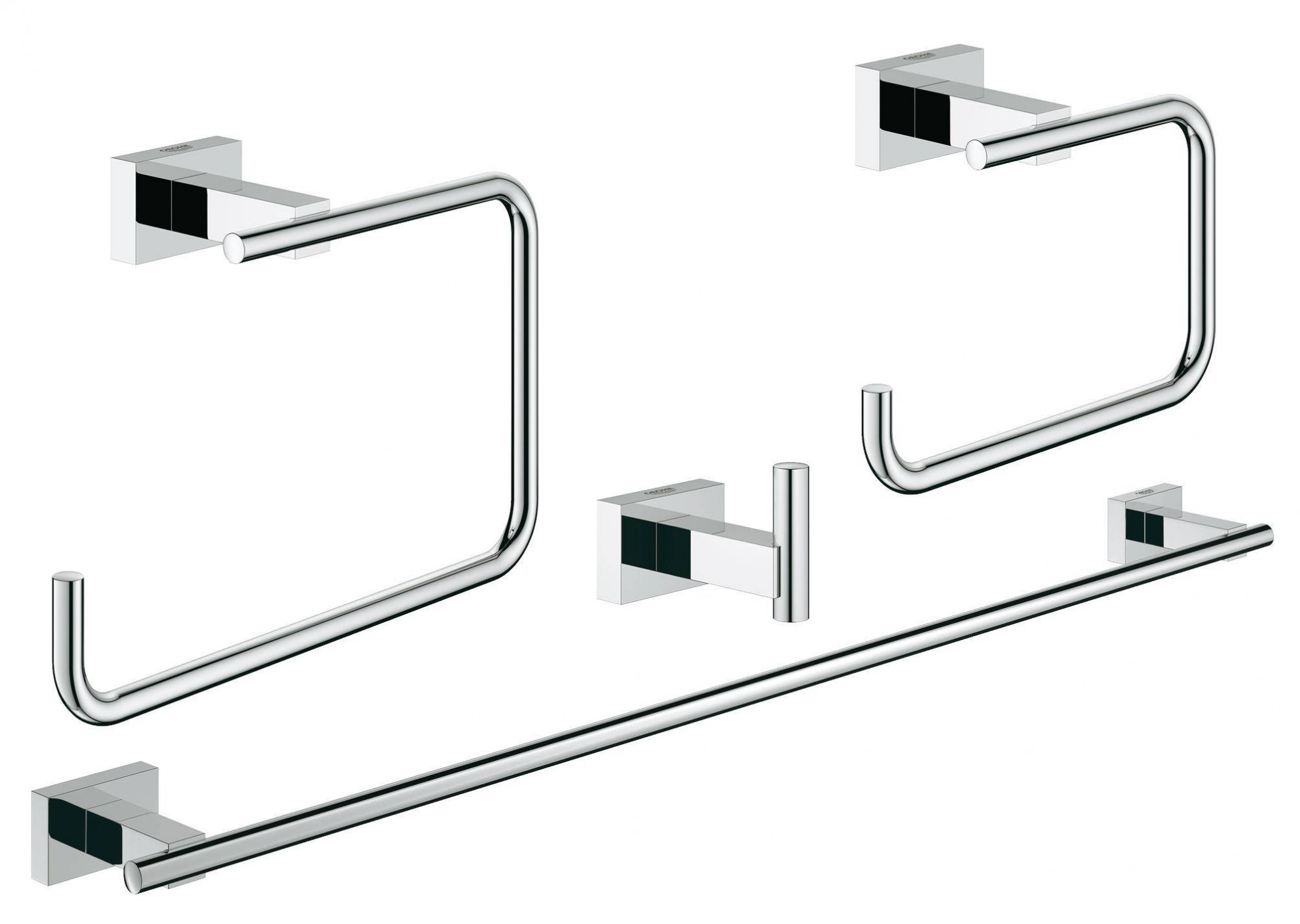 Набор аксессуаров GROHE Essentials Cube (4 предмета), хром (40778001)