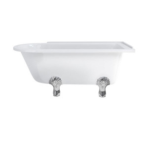 Burlington Душевая ванна для правой руки Hampton 150 см с роскошными ножками Правая рука с ножками Luxury Classic из хрома L3C E21