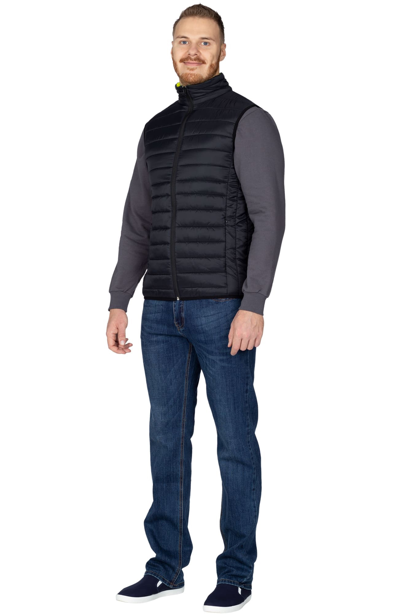 69671 Жилет стеганый  black El-Risto  Демисезонная одежда размер XL (100)  - Вид №4