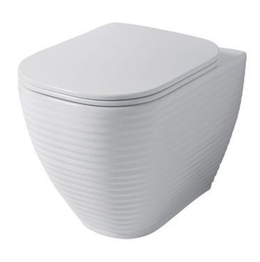 LO002RIM53 Приставной унитаз напольный Серый Disegno Ceramica Loom Италия