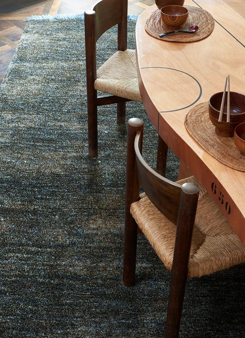 Toulemonde Bochart Прямоугольный коврик из полиэстера Plain textured sun-id-1398360 - Вид №3