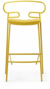 TrabA' Металлический табурет со встроенной подушкой и подставкой для ног Genoa 0049 met im