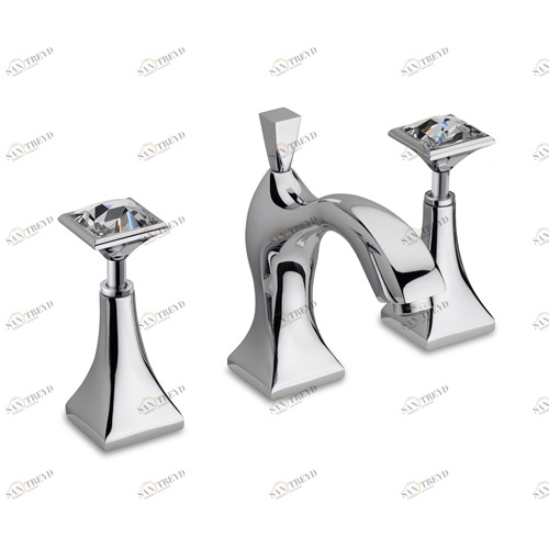 44037 Монокомандный смеситель для раковины, ручка Сваровски EFFEPI RUBINETTERIE Chic diamante 