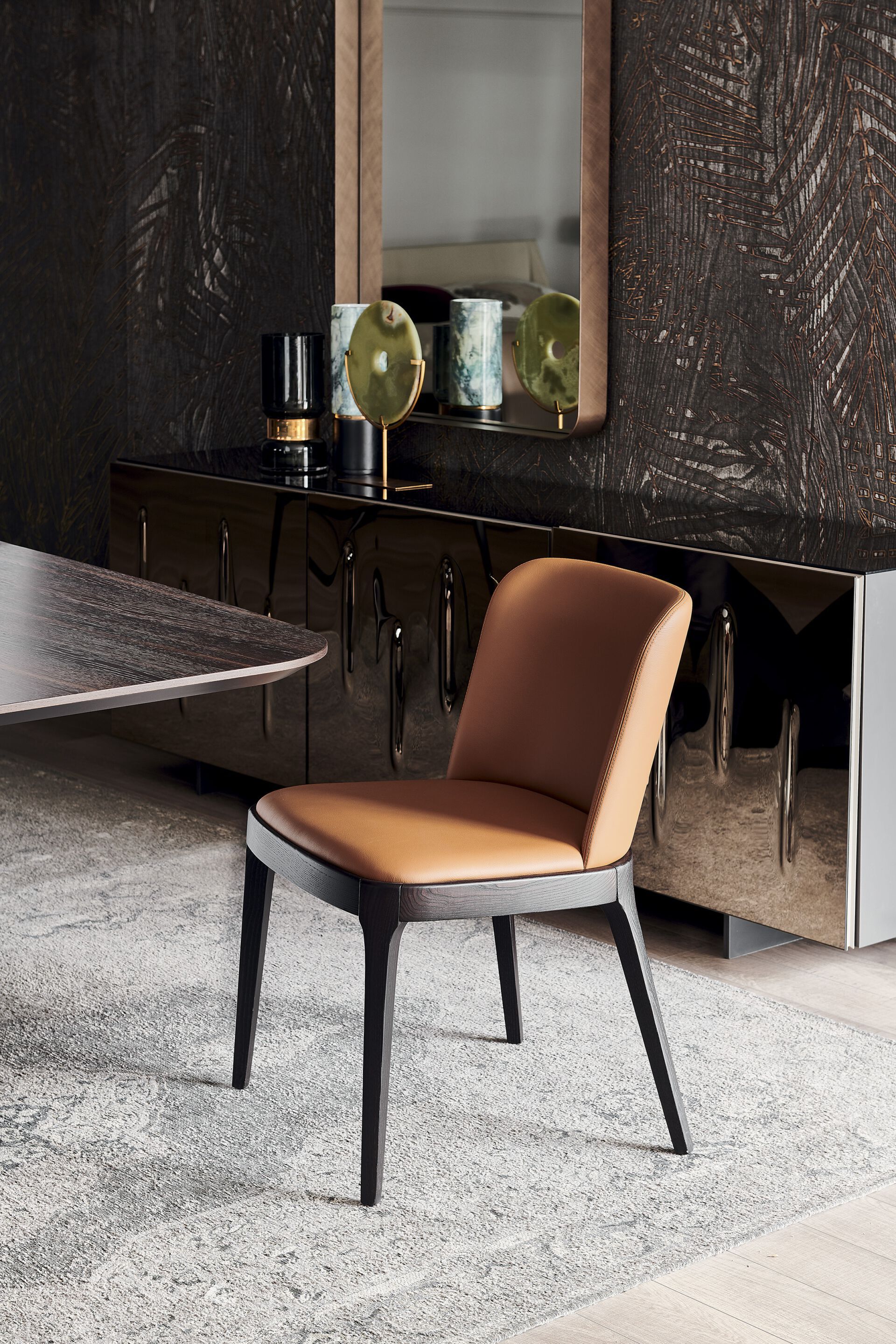 Кожаный мягкий стул Cattelan italia Magda ARCH-00148941 - Вид №4