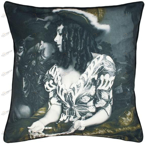 Mineheart Квадратная подушка из бархата Water is not enough Acc/189