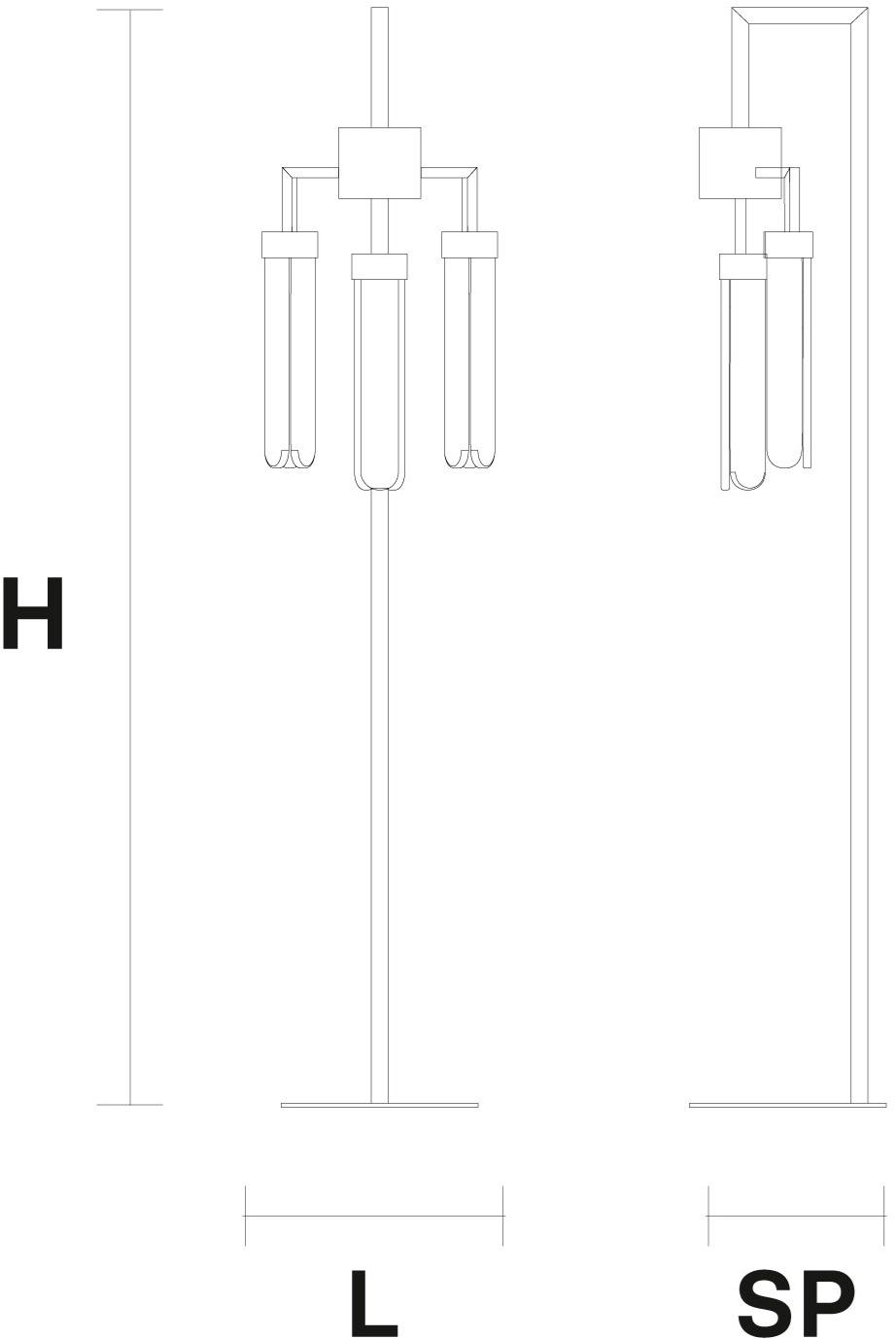 Masiero Светодиодный торшер из металла и стекла Blake sun-id-1444752 - Вид №2