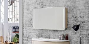 Зеркальный шкафчик со светильником S573 Arbi Eos 2 (Ш 120 см)