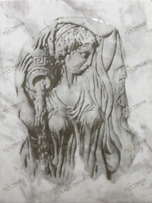 Фабрицио серый декор Девушка 25х33 Шахтинская Плитка sun-id-333689