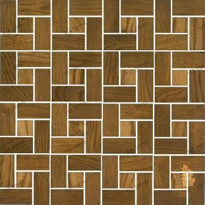 Мозаика и 3D панели из дерева Tarsi Городок 2d.4.1.7 Дуб Селект с брашью (Текстурированная) 331х331 мм 1401100131