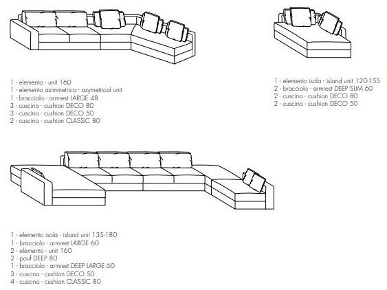 Meridiani Секционный диван со съемным чехлом из ткани Harold sun-id-1399953 - Вид №17